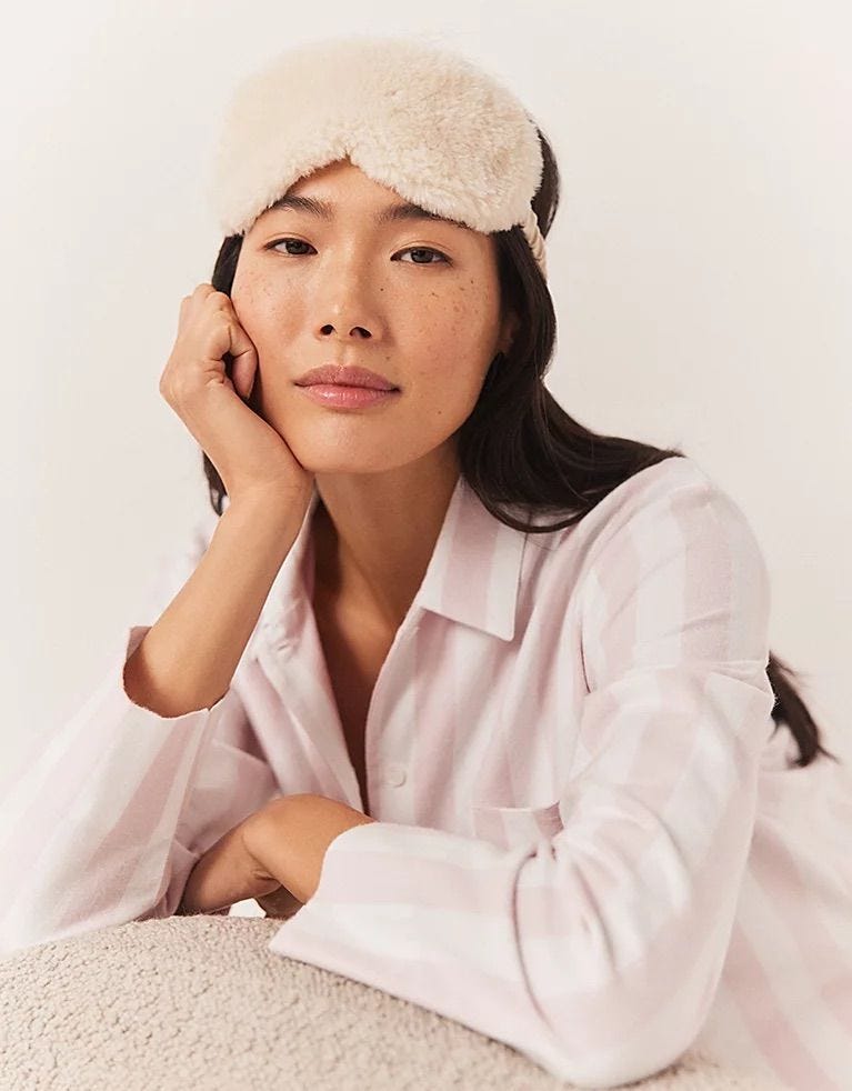 Faux Shearling Eye Mask
