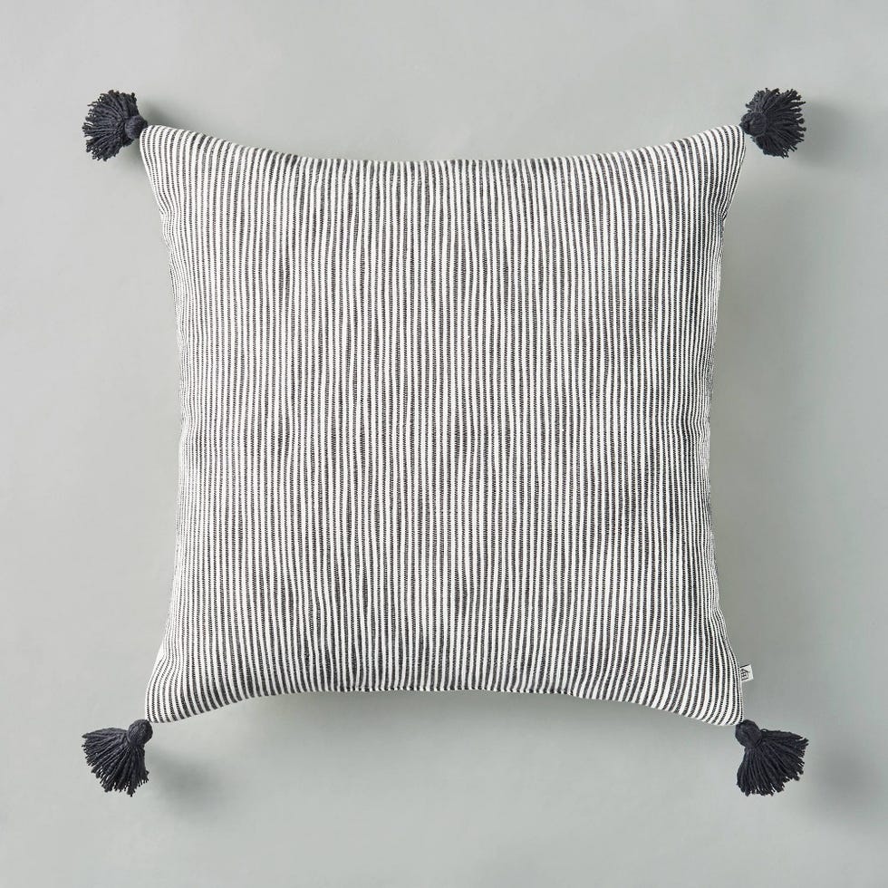 Woven Slub Stripe Throw Pillow