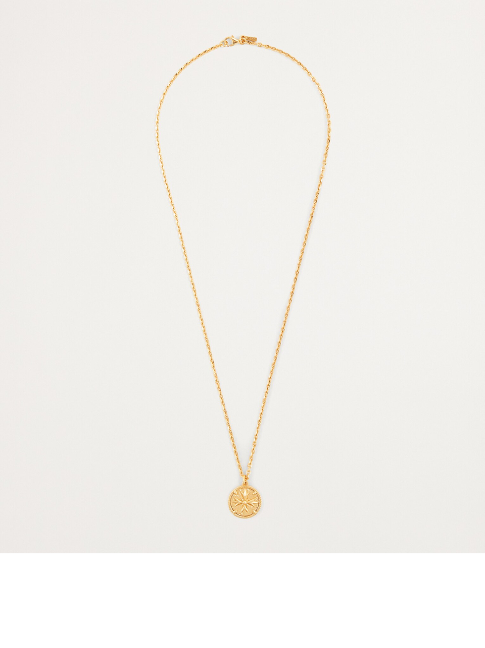 Gold-plated coin pendant necklace