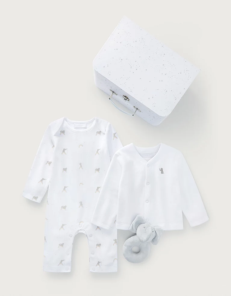 Organic Cotton Little Elephant Gift Set