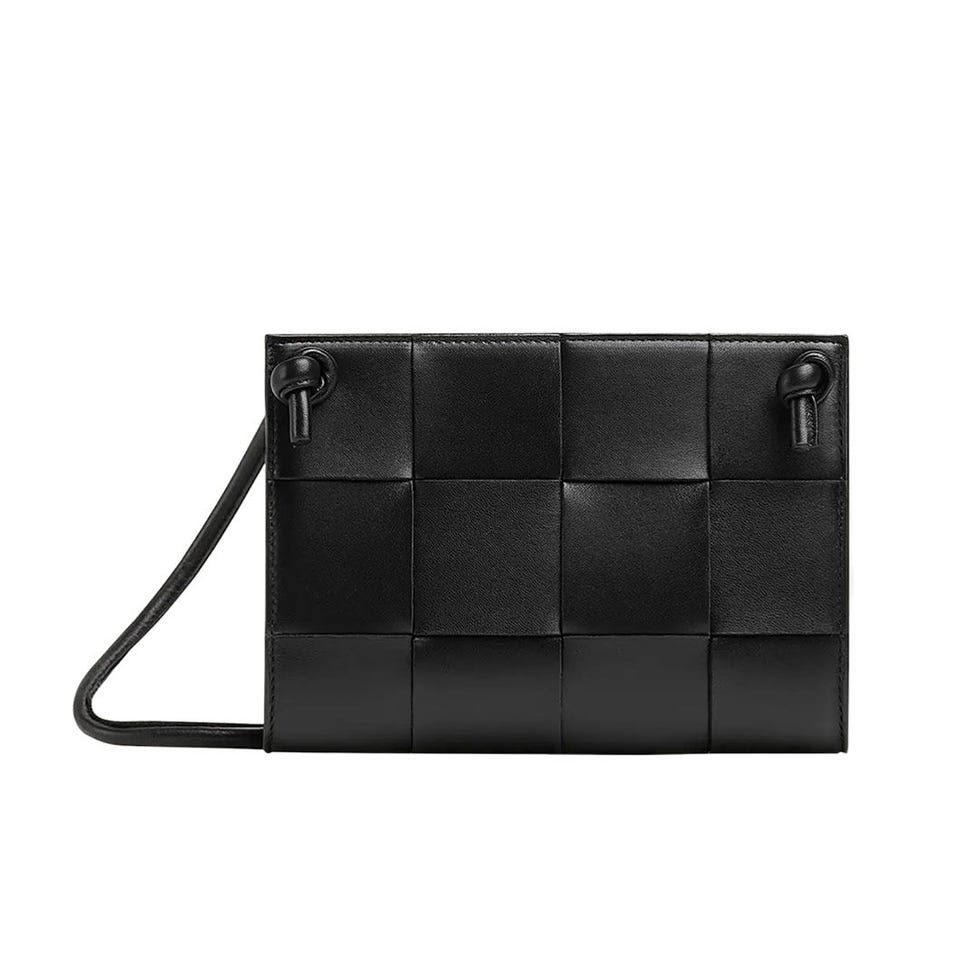 Cassette Mini Intrecciato-Leather Crossbody Bag