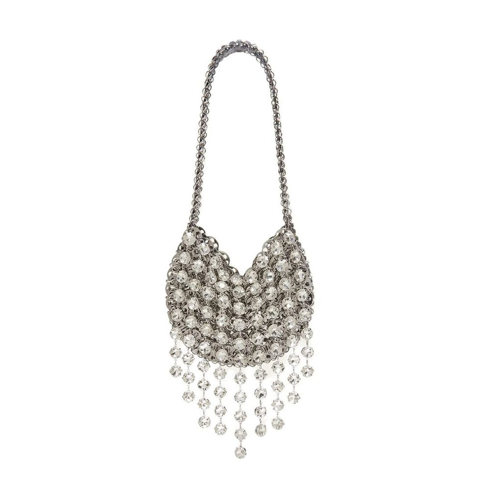 1969 Crystal-Embellished Chain-Mail Shoulder Bag