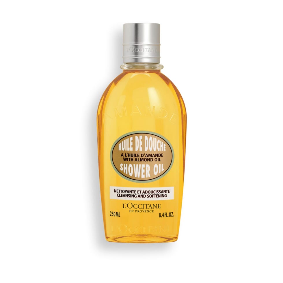 Olio doccia detergente e ammorbidente con olio di mandorle