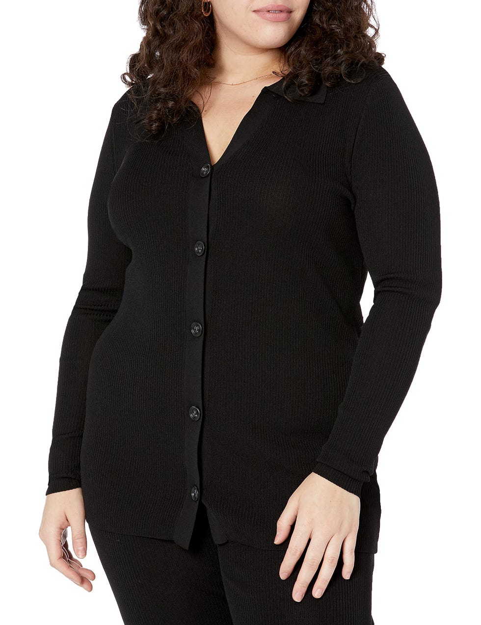 Constance Rib Button-Down Sweater