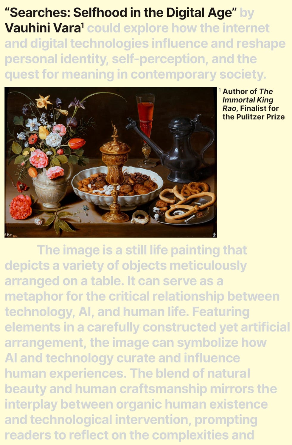 <i>Searches: Selfhood in the Digital Age,</i> by Vauhini Vara (April 8)