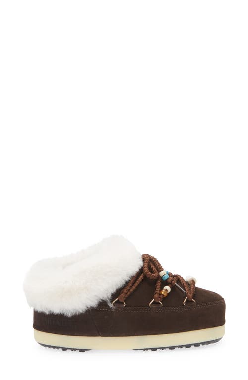 Beaded Genuine Shearling Mule
