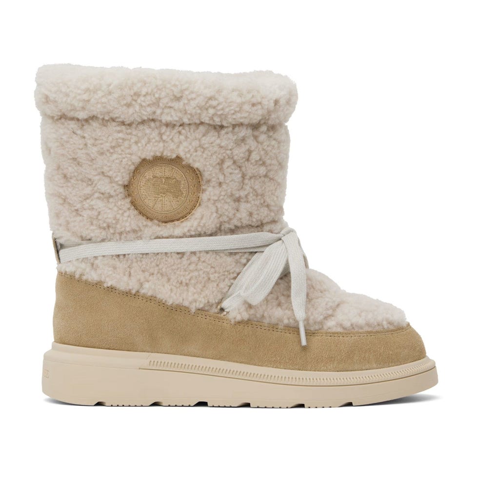Beige Demma Shearling Puffer Boots