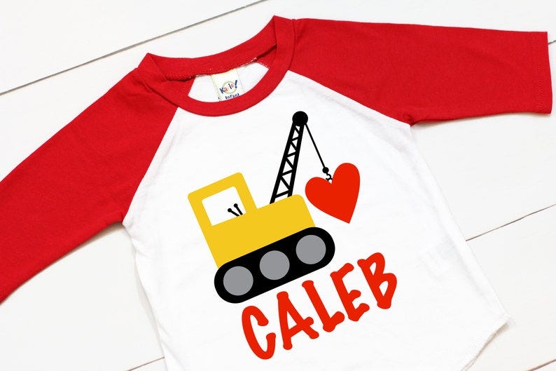 Toddler Digger Valentine's Shirt