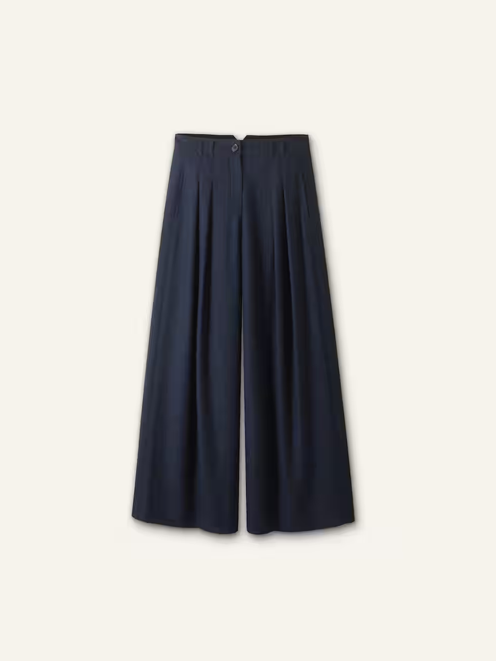 Italian flannel wide-leg trousers