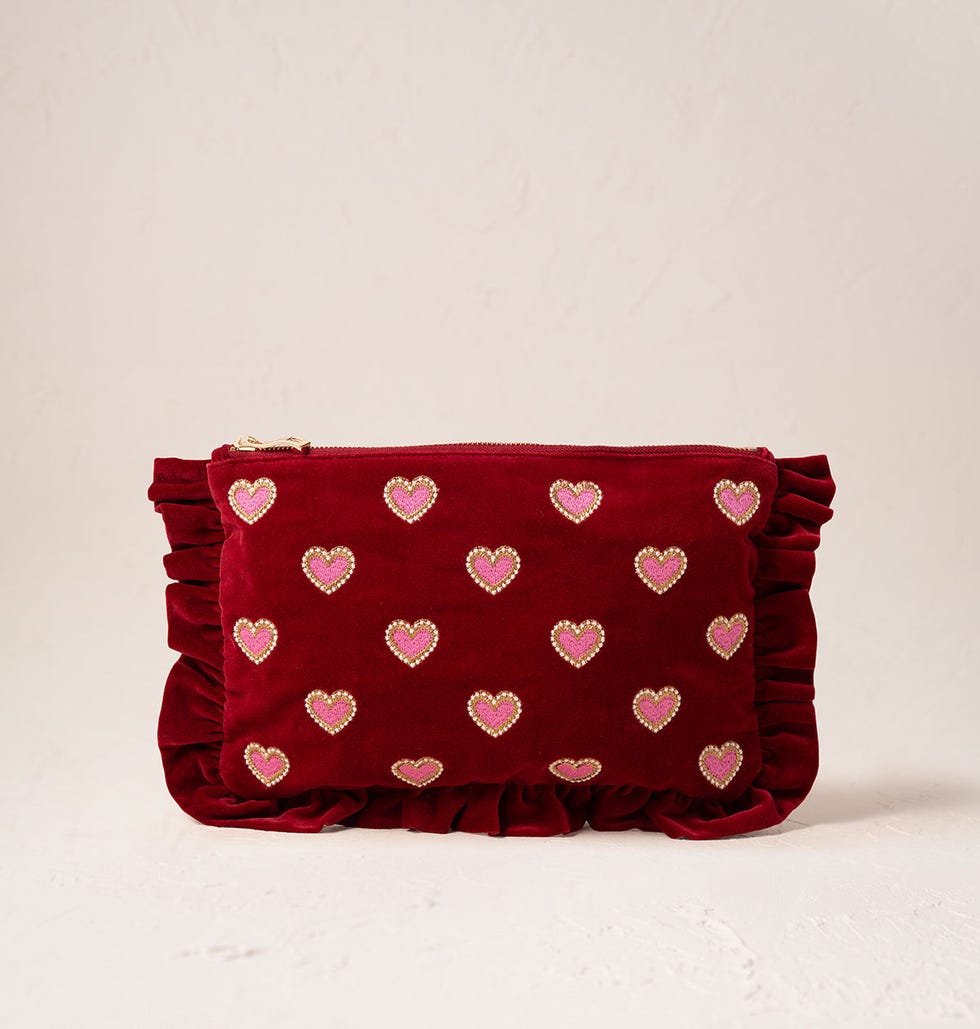 Love Hearts Frill Pouch, £38