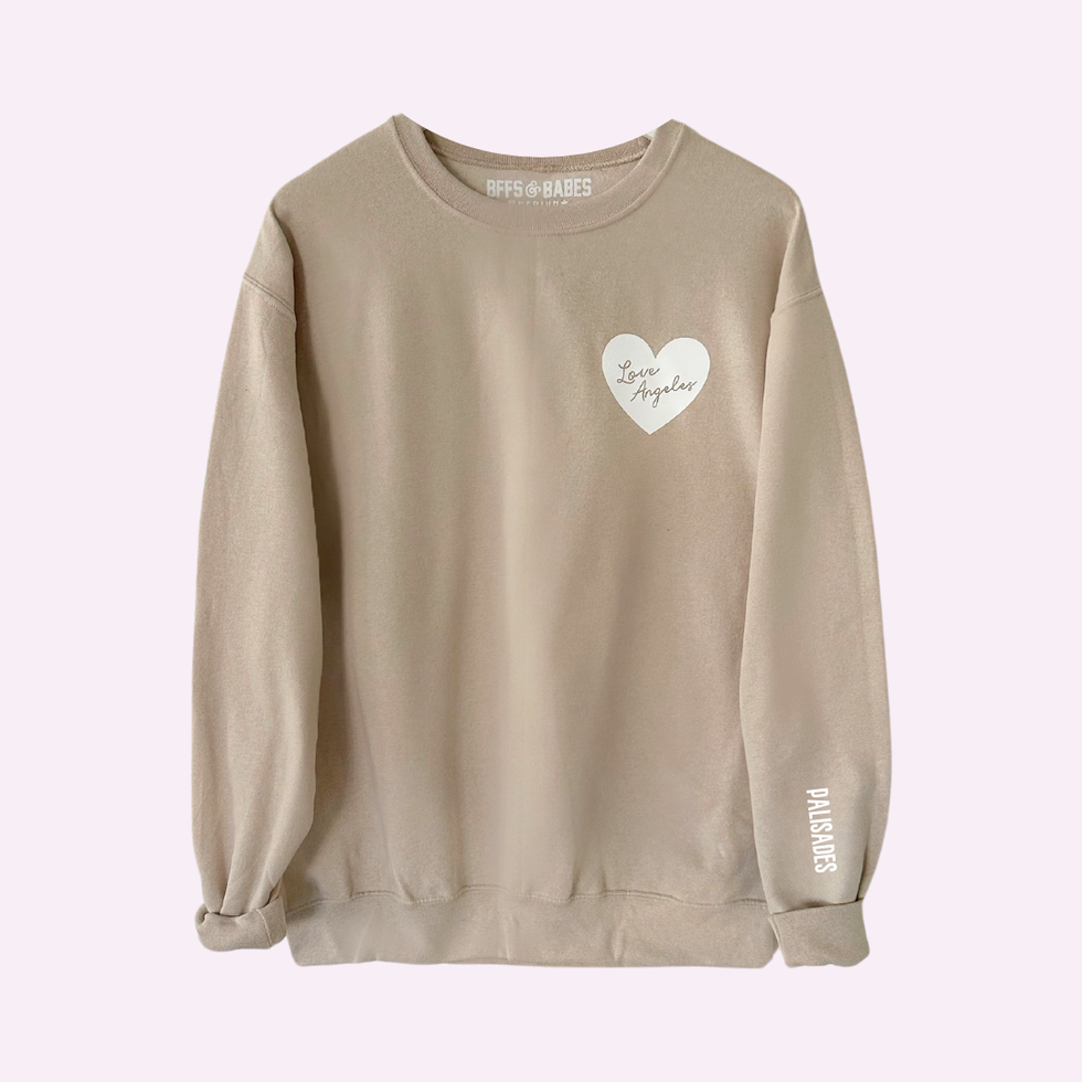 Love Angeles Printed Sweatshirt With Personalized Cuff