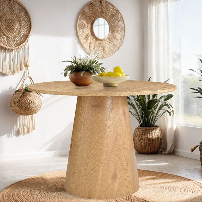 Agne 35" Round Pedestal Dining Table