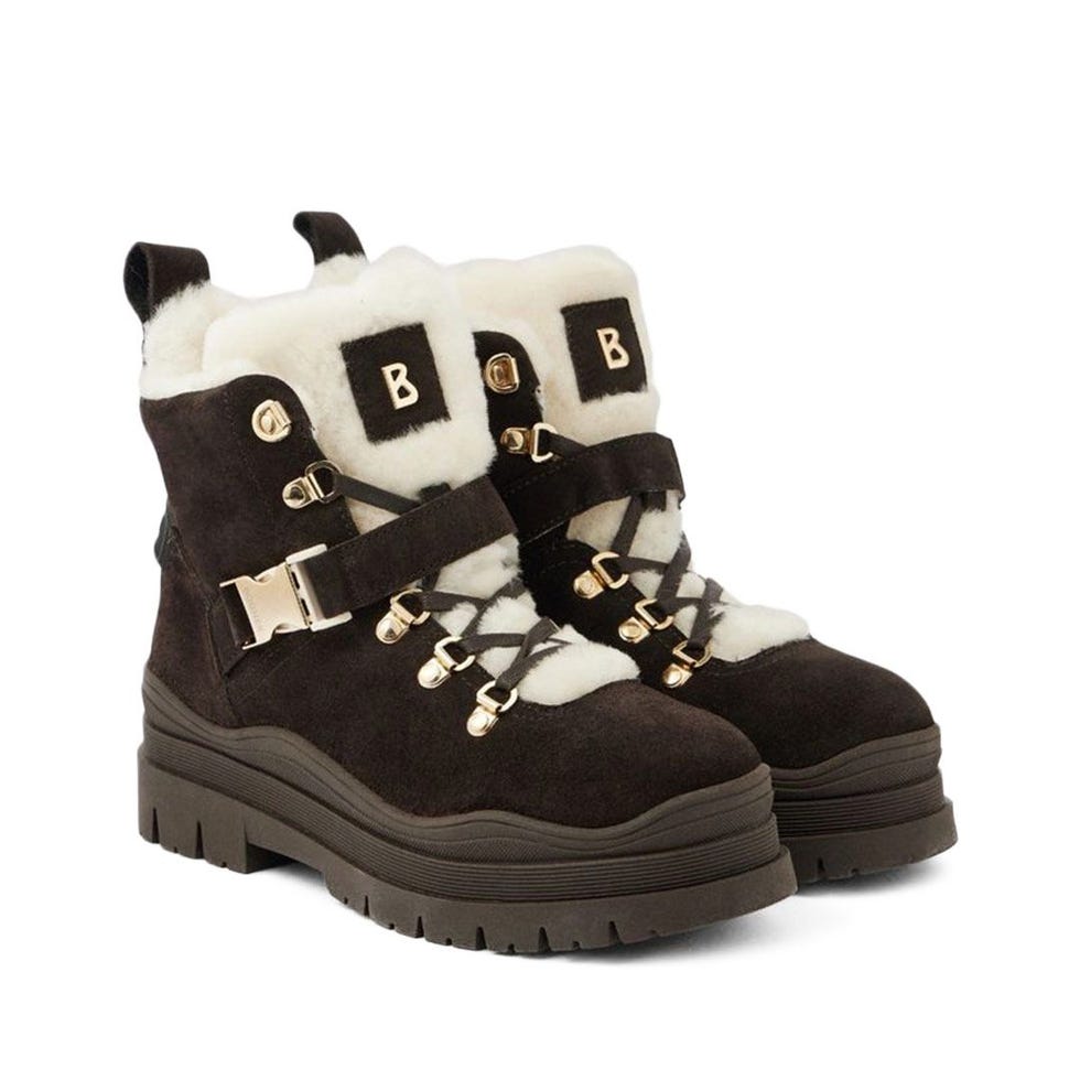Arosa Shearling-Trimmed Suede Ankle Boots