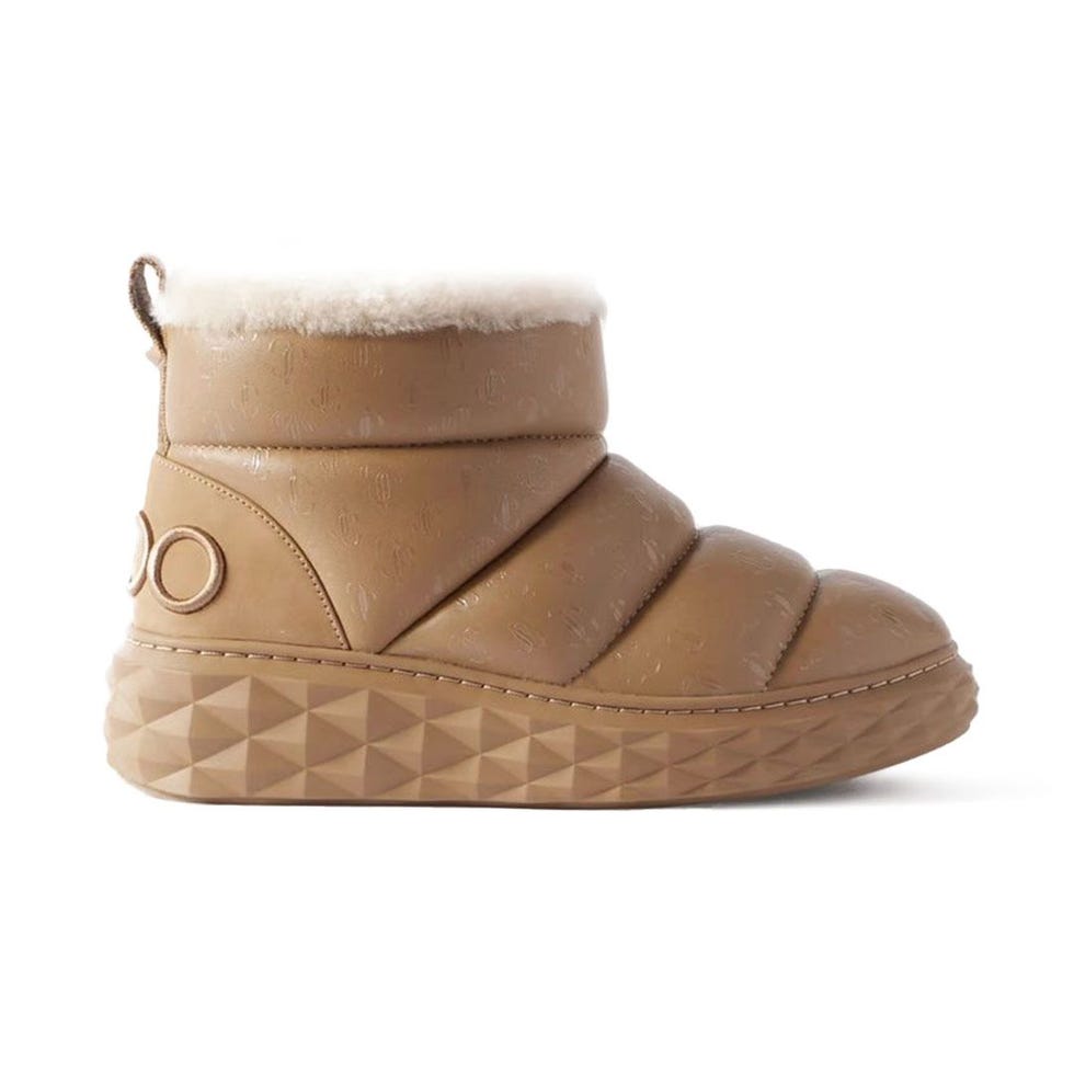 Xan Shearling-Lined Quilted Leather Boots