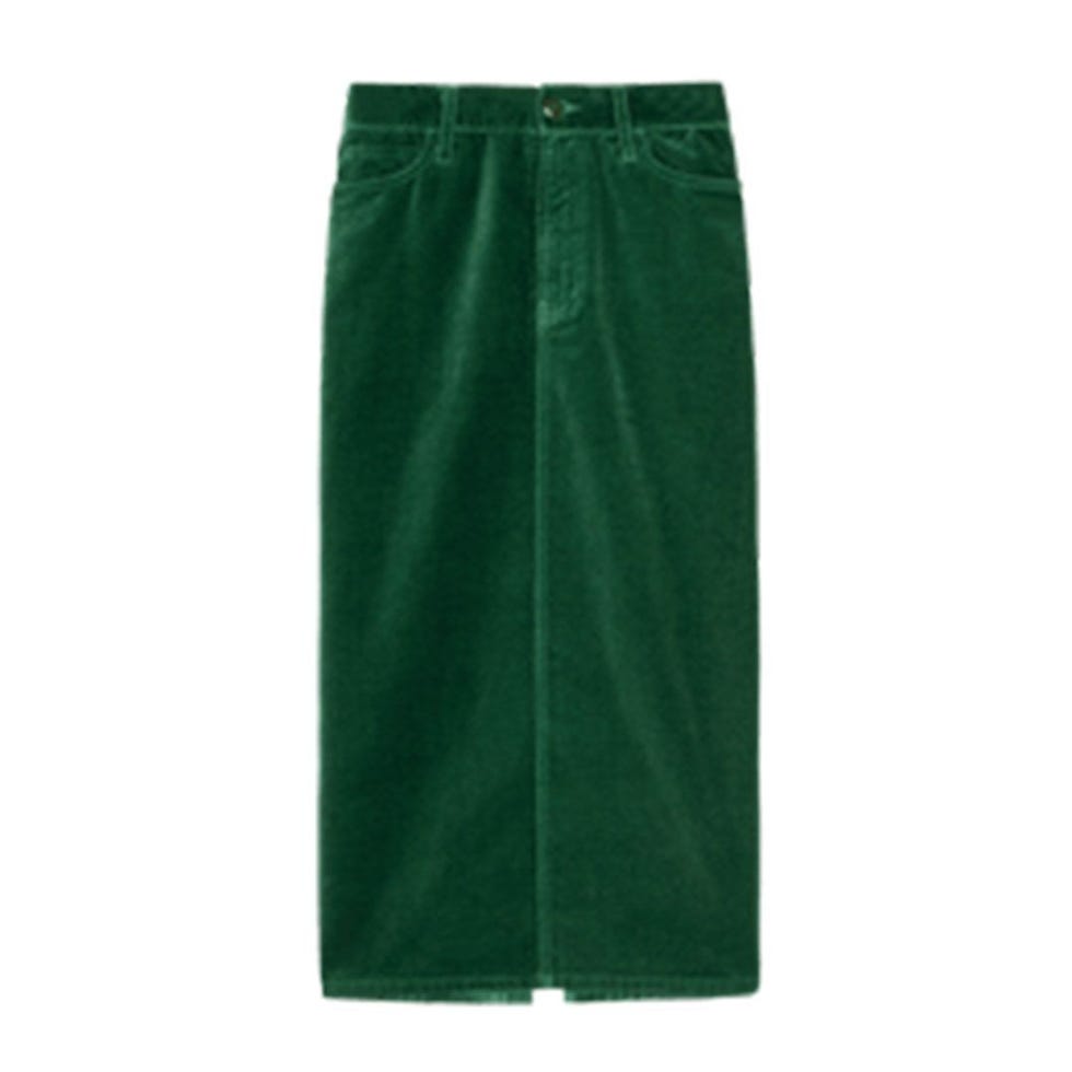 Velvet Column Skirt