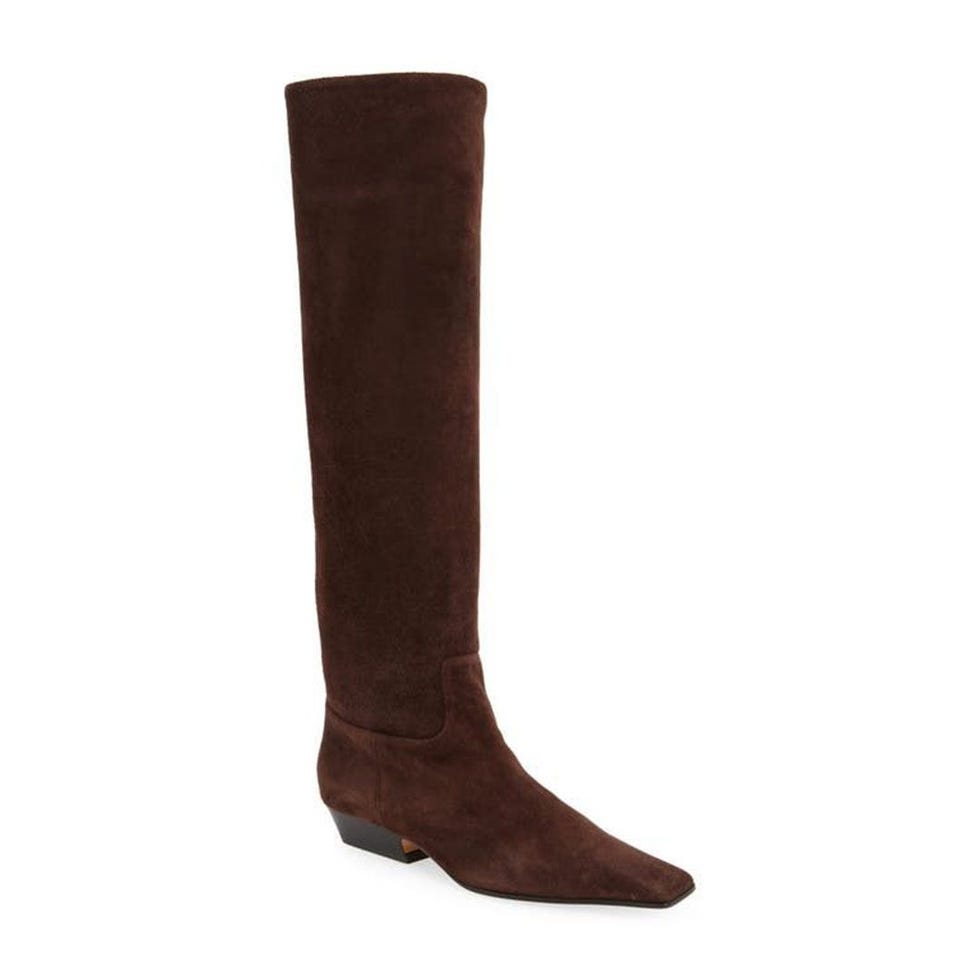 Suede Knee-High Boots