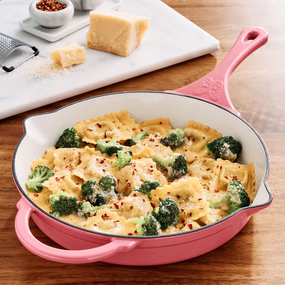 The Pioneer Woman 12-inch Pink Enamel Cast Iron Skillet