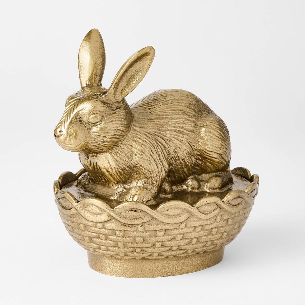 Cast Metal Bunny Candy Dish