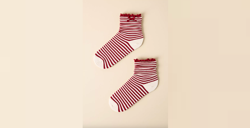 Striped Bow Socks