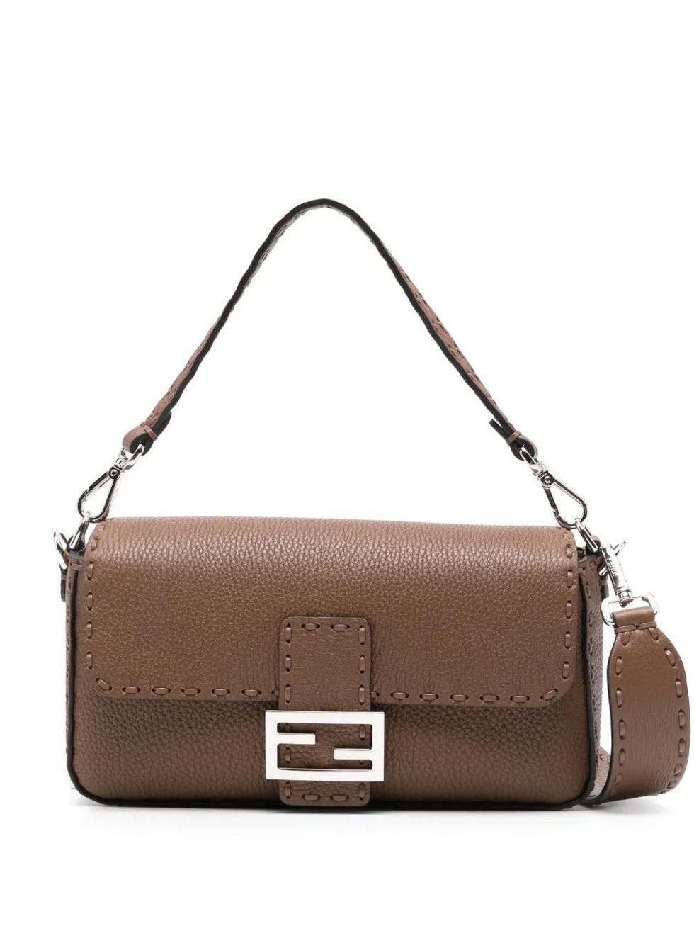 Baguette Leather Shoulder Bag