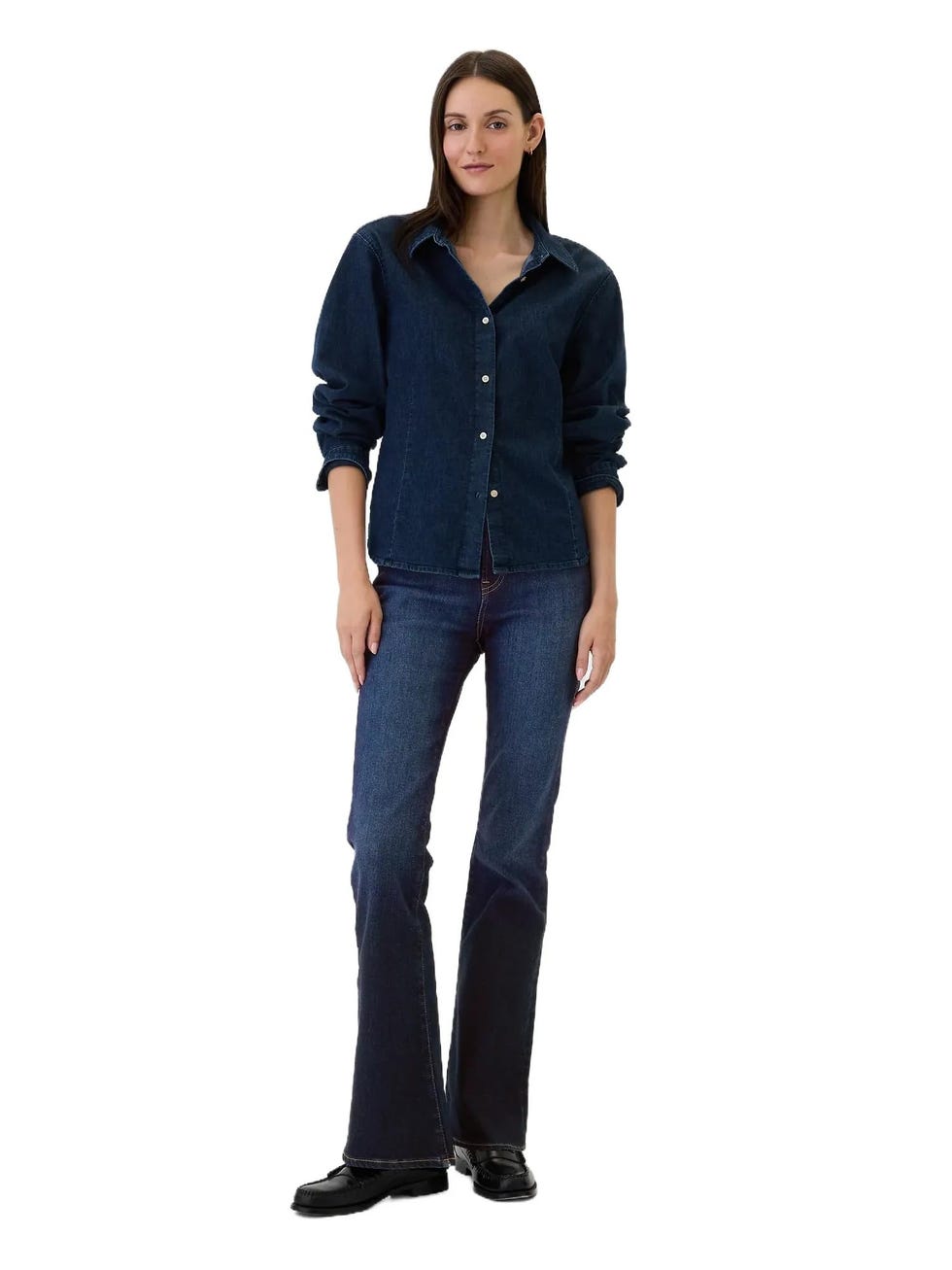 High-Rise Flare Jeans Dark Wash 