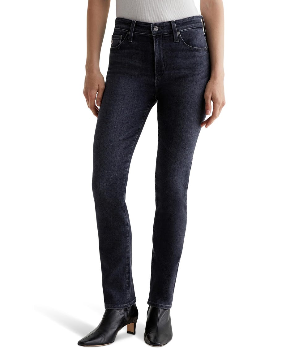 Mari Mid Rise Slim Straight Jean