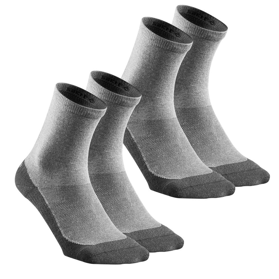 2 pares de calcetines altos Hike 50 para hombre en color gris
