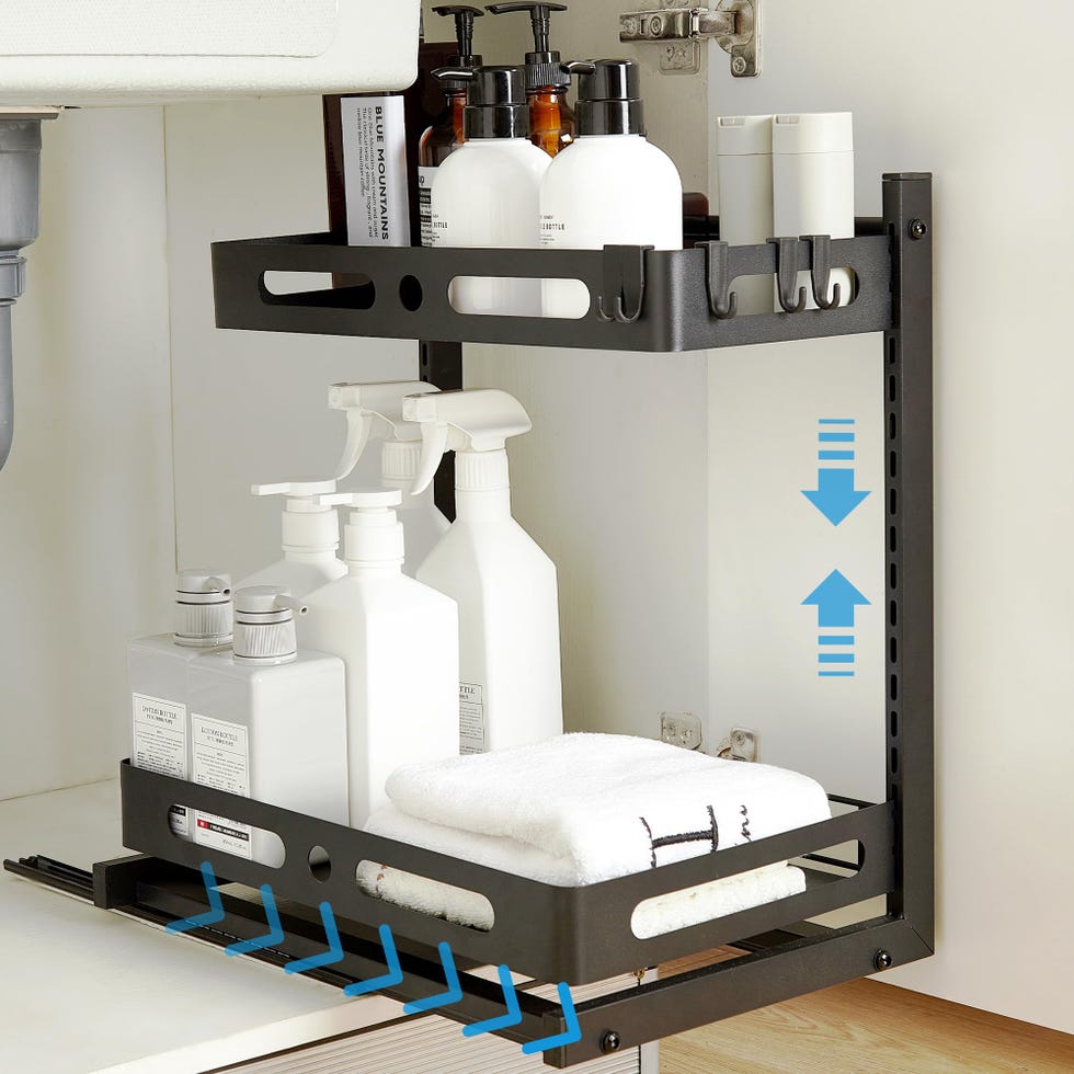 YunNasi 2 Tier Pull Out Under Sink Storage