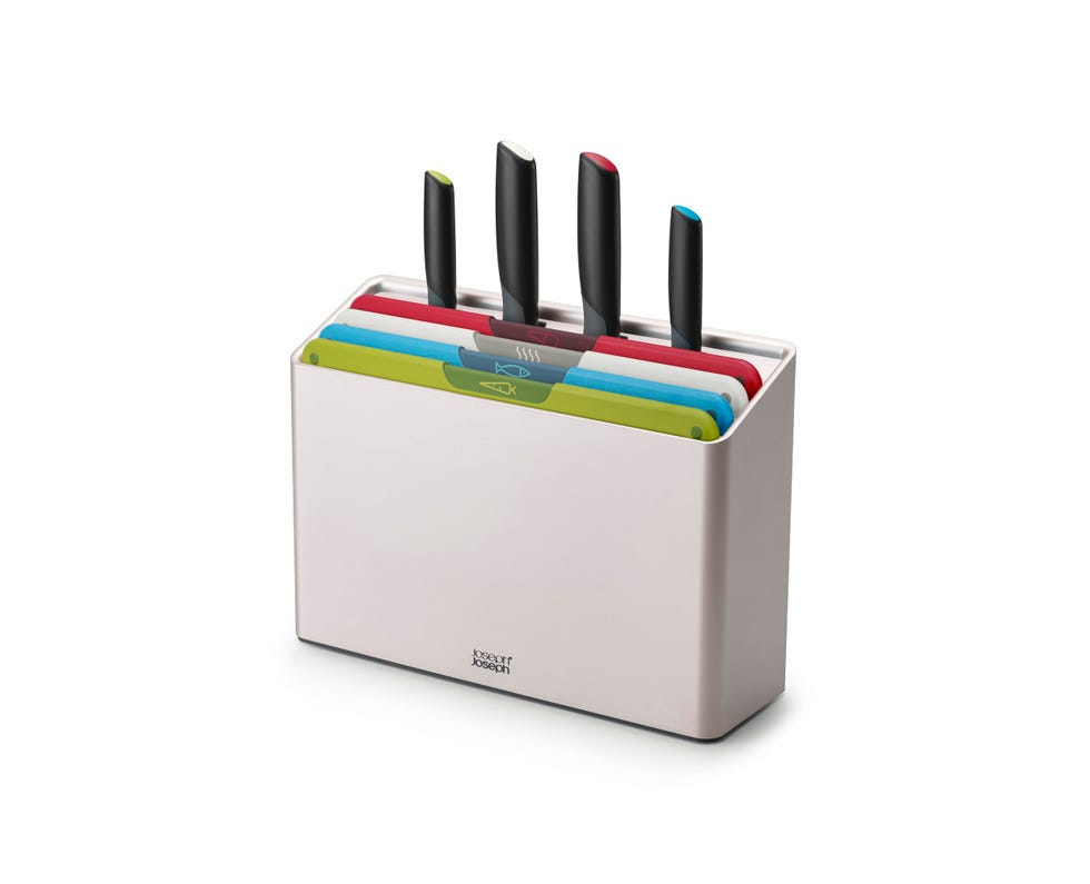 Joseph Joseph Folio Icon, 8-Piece Colour coded Knife and Chopping Board Set