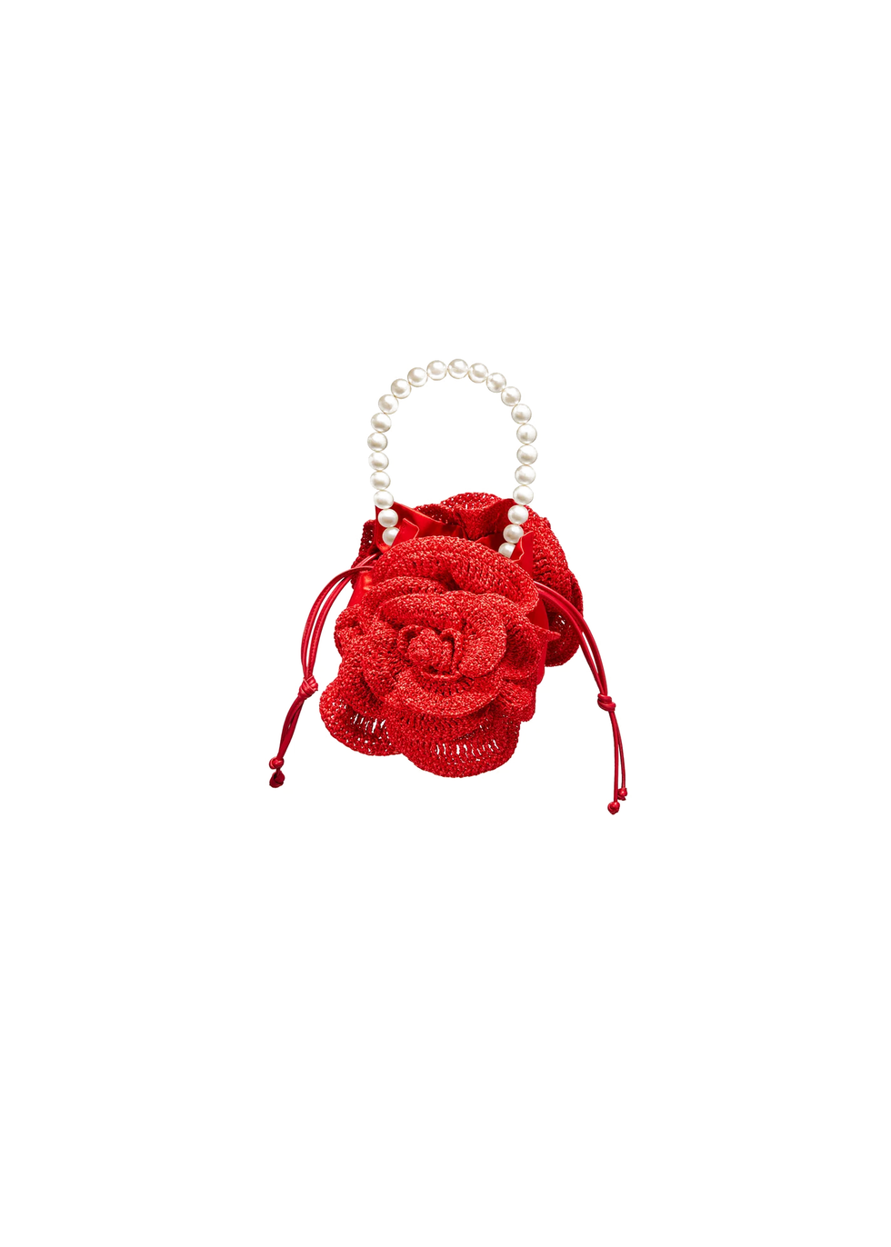 Pearl Magda bag in Red Crochet