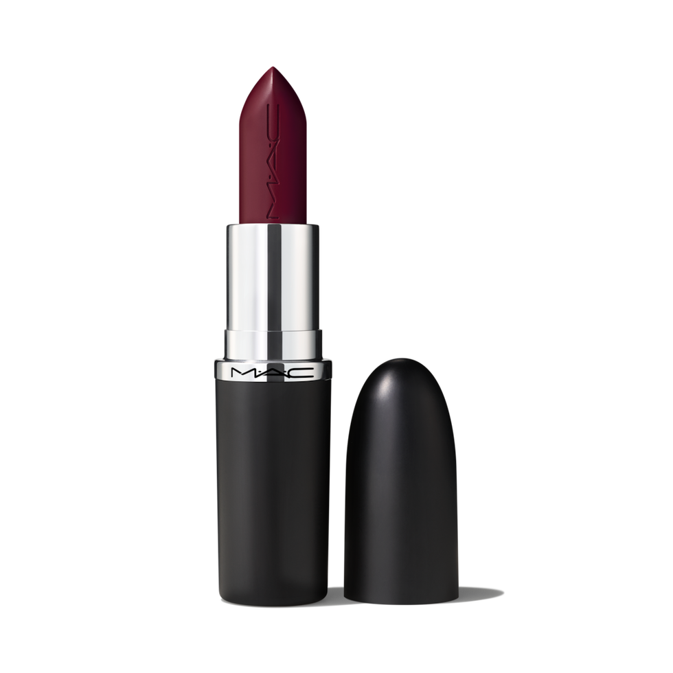 MACximal Sleek Satin Lipstick in Blackened Red