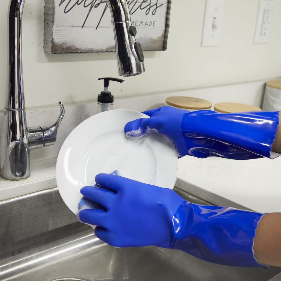 Heavy Duty Rubber Cleaning Gloves, 2 Pairs