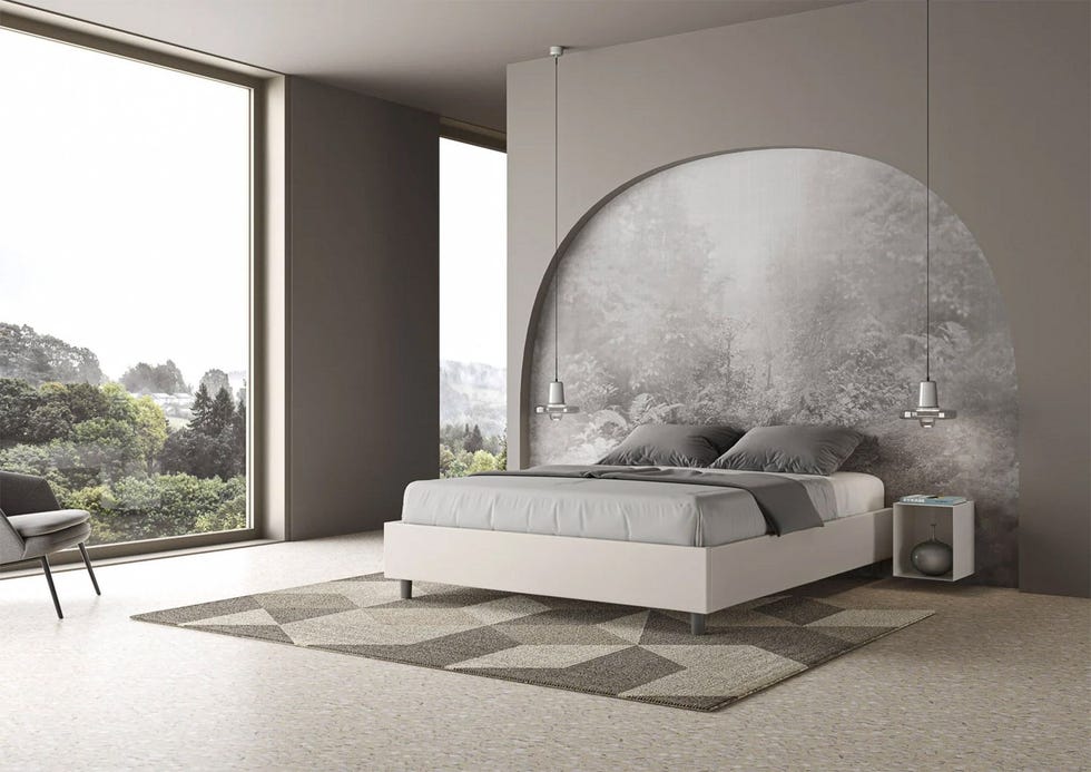 Canapé elevable doble acolchado en ecopiel