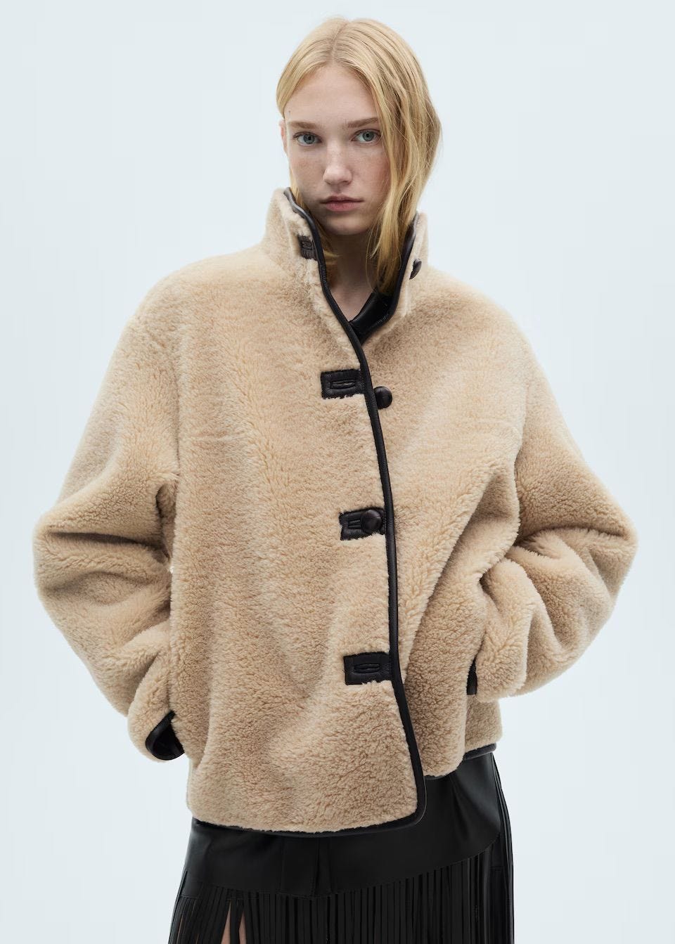 Short fur effect coat