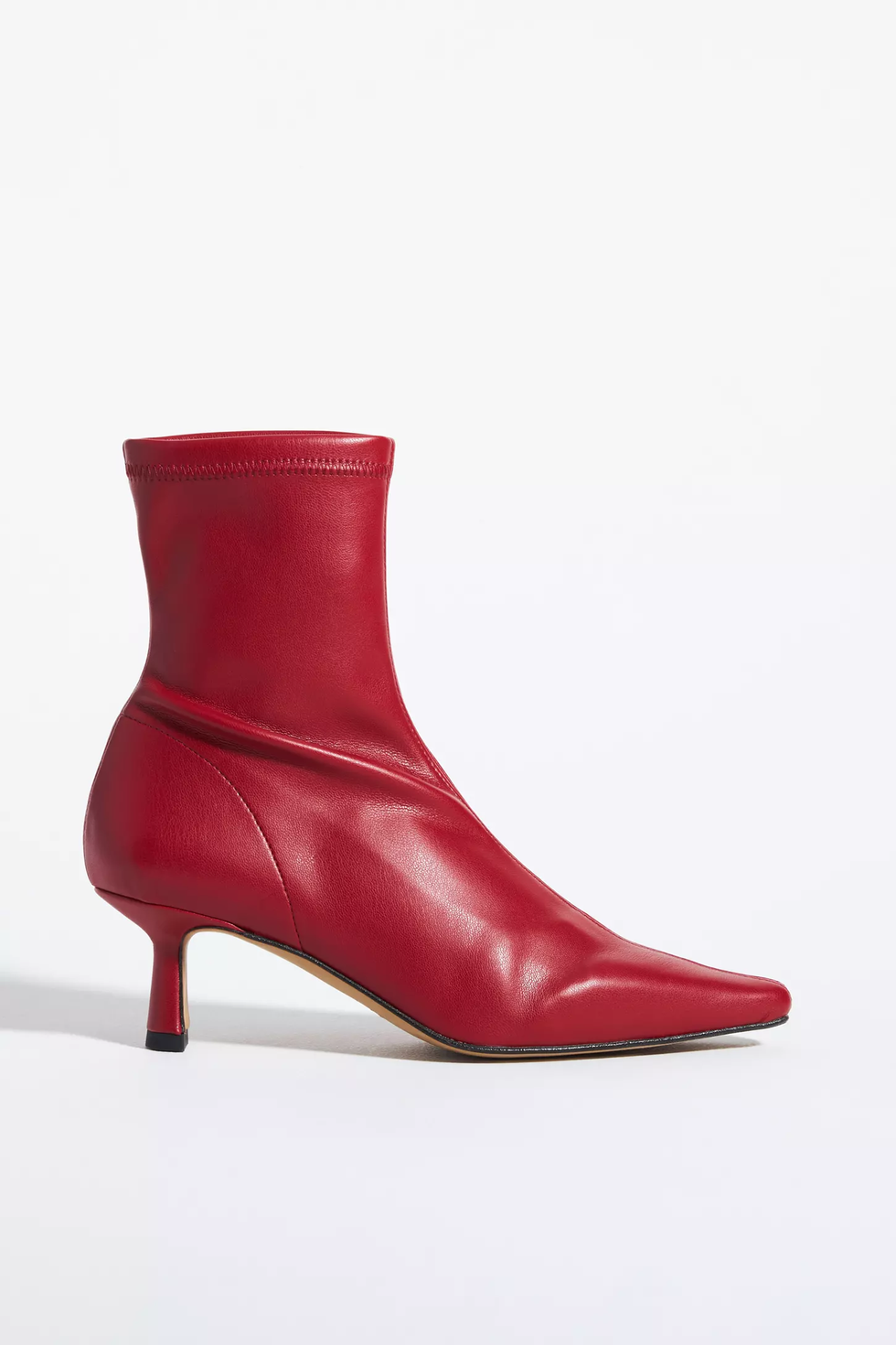 Pointed-Toe Kitten-Heel Boots 