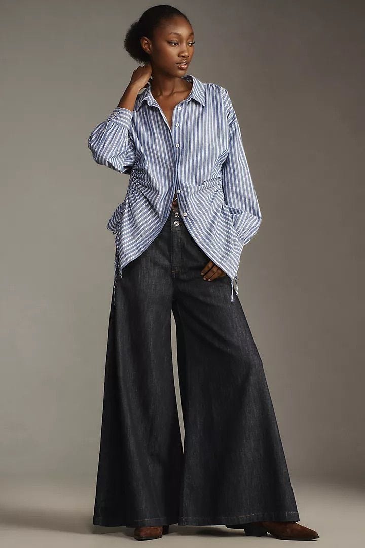 Pilcro Palazzo Mid-Rise Wide-Leg Jeans