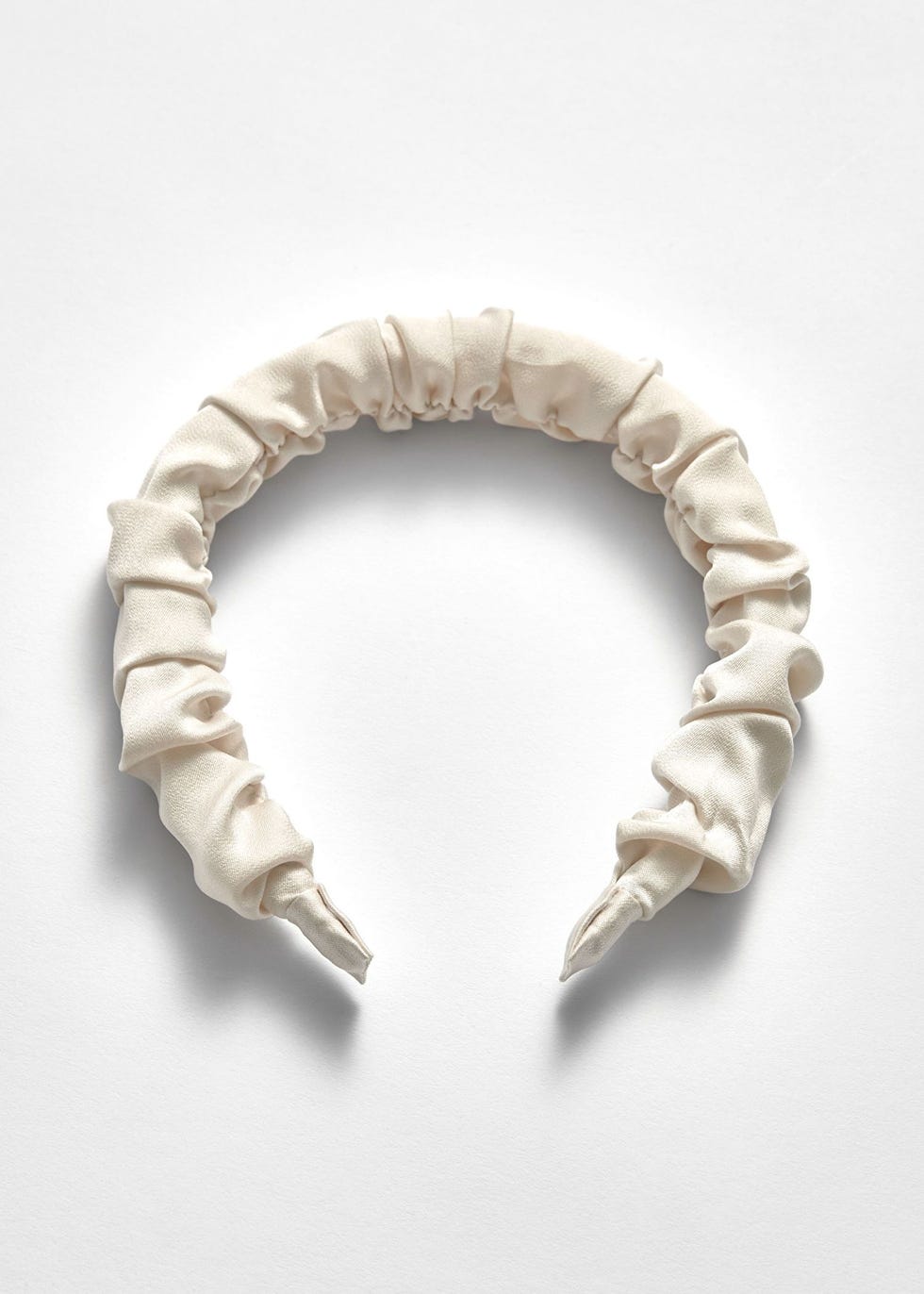 Ruched Alice Headband in Beige