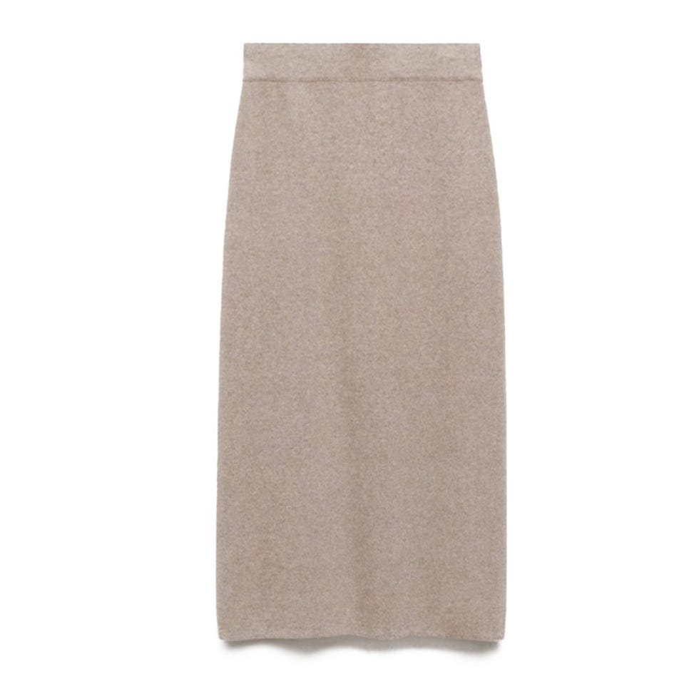 Wool-Blend Midi-Skirt