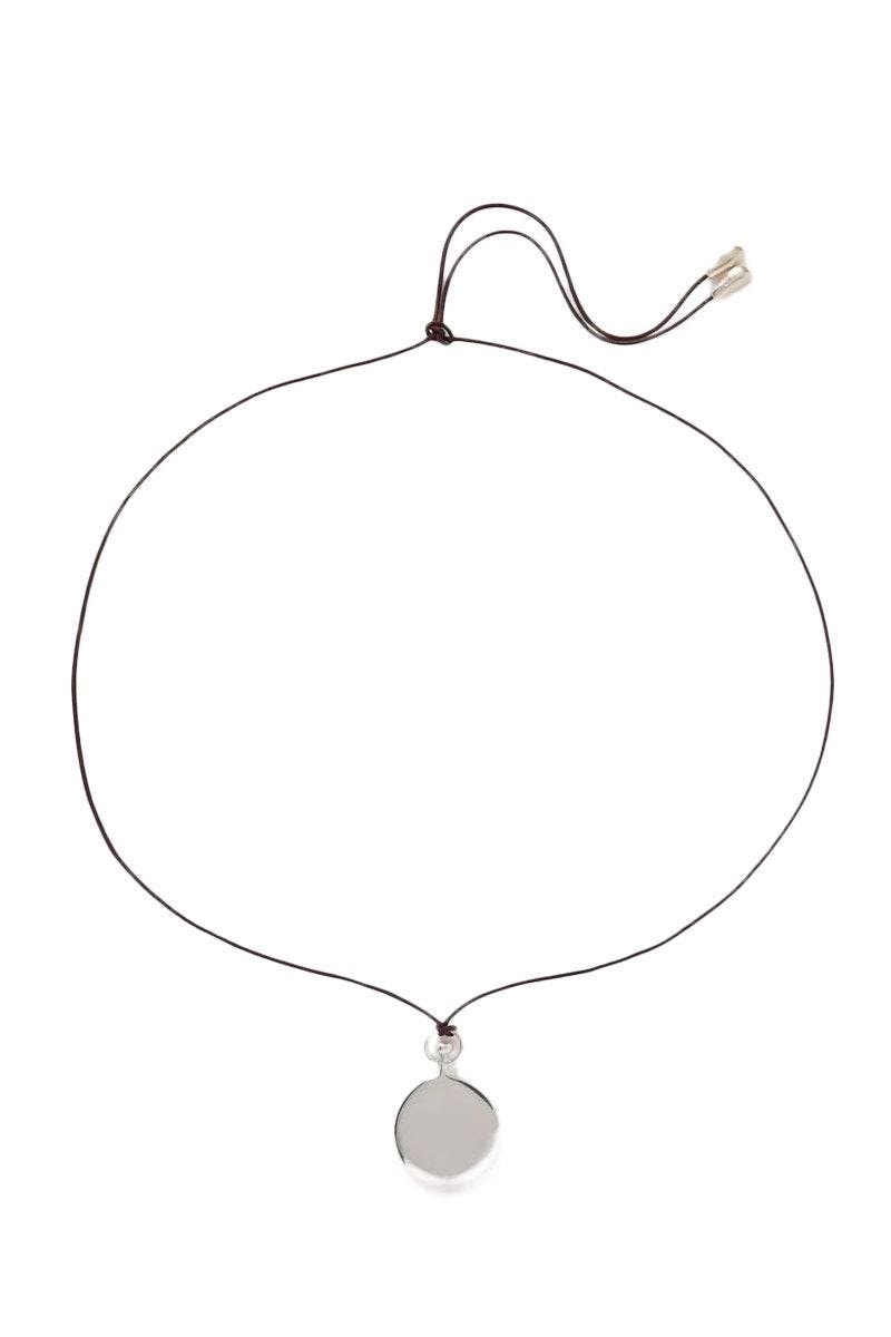 Fob Silver Cord Necklace