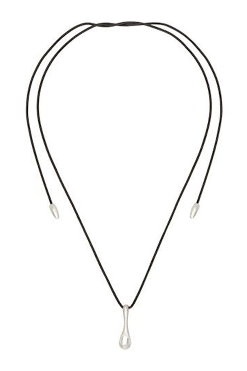 Black & Silver Spoon Necklace