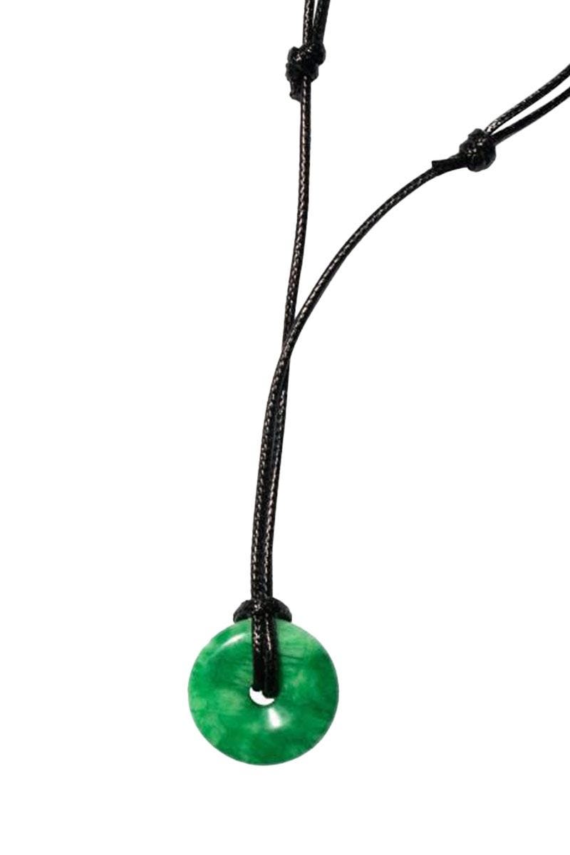 Green Jade Cord Necklace