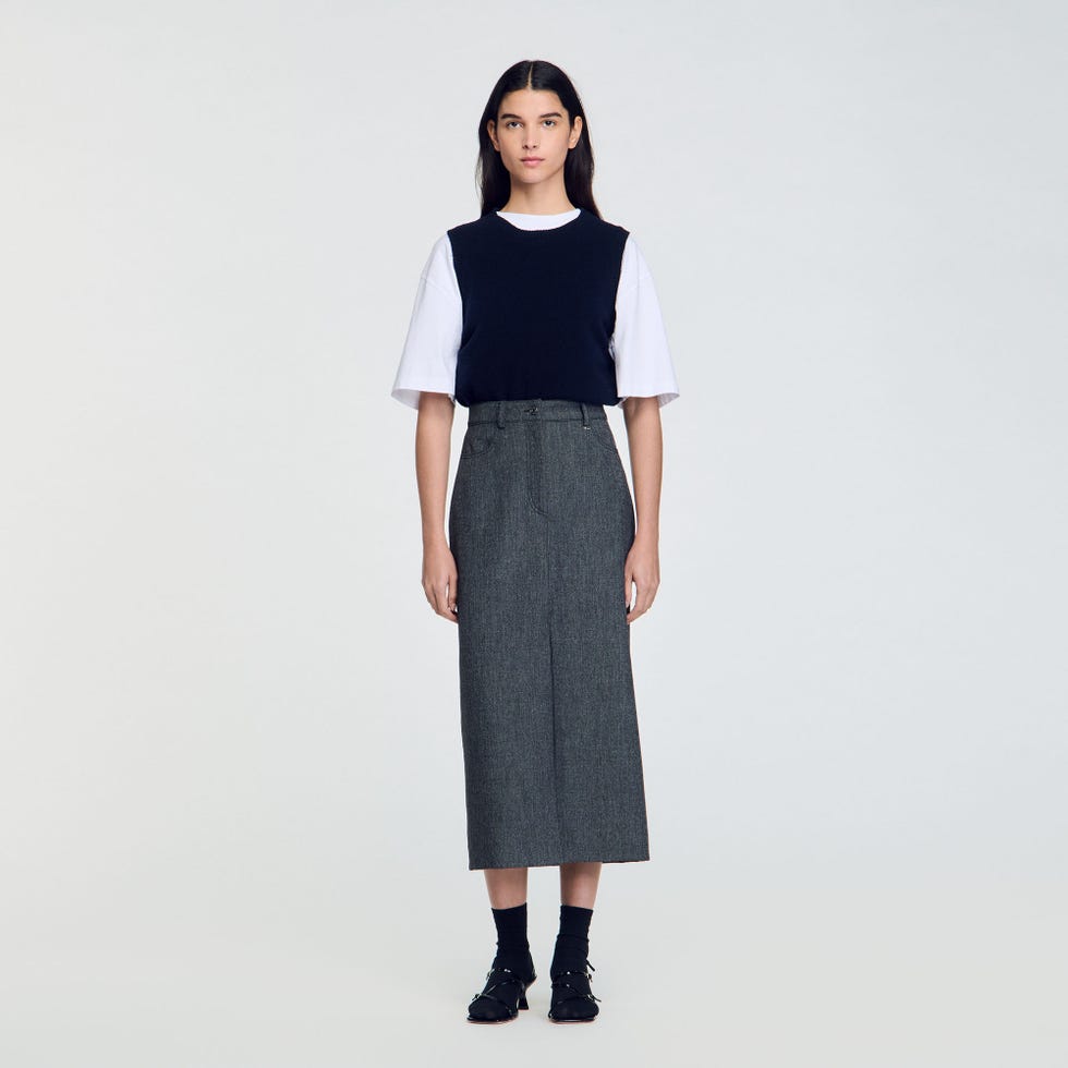 Long slit skirt