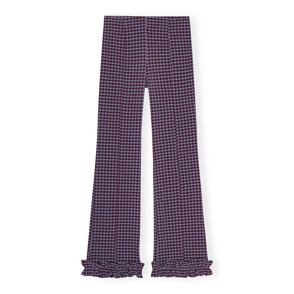 Checkered Frill Trousers