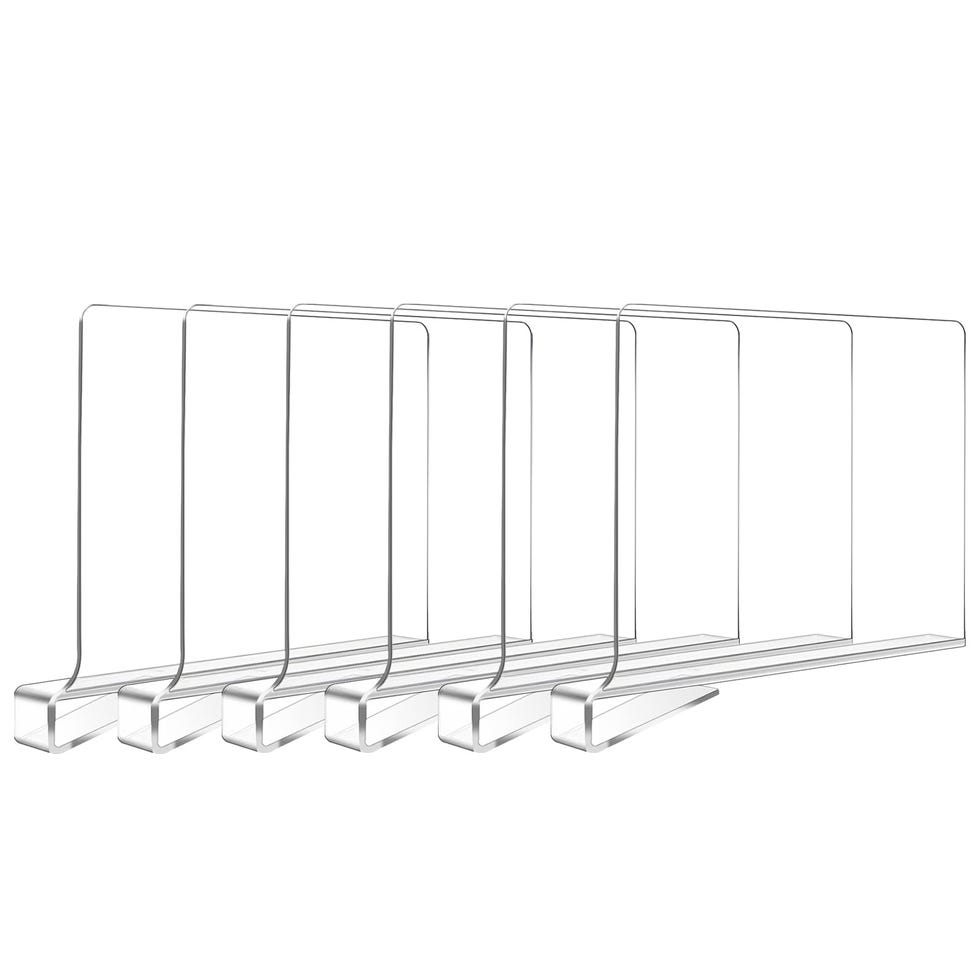 Hiziwimi 6PCS Clear Acrylic Shelf Dividers