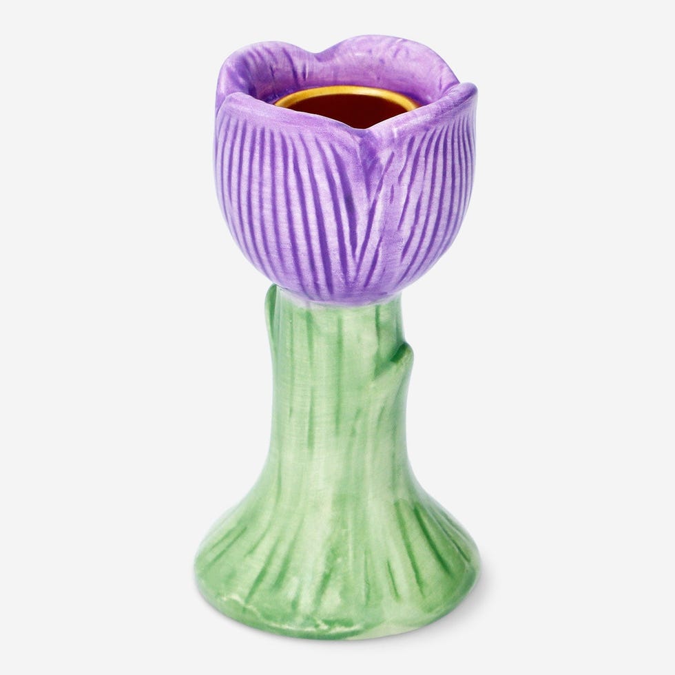 Portavelas en forma de tulipán