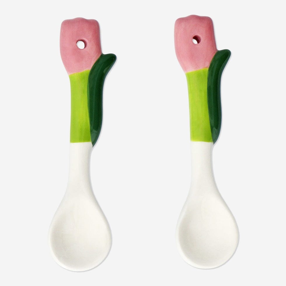 Cucharas de cerámica en forma de flor