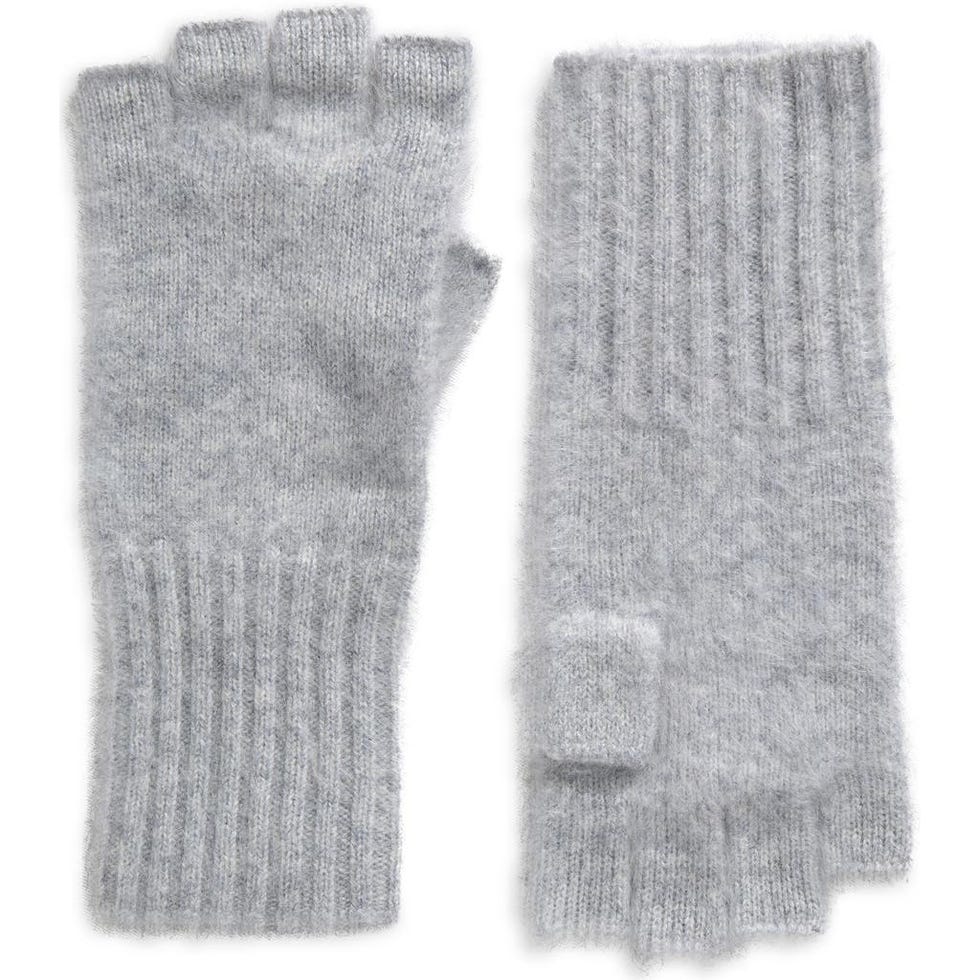 Brushed Cashmere Fingerless Gloves