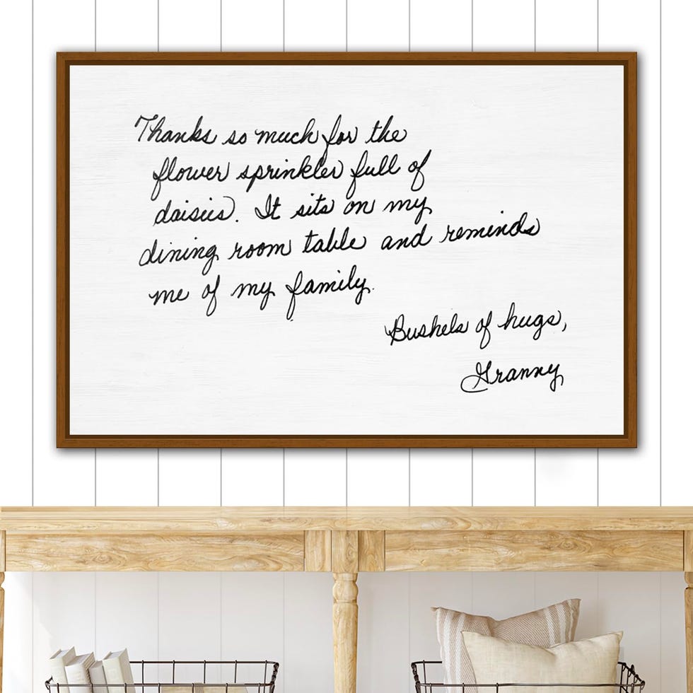 Handwritten Note Keepsake Sign
