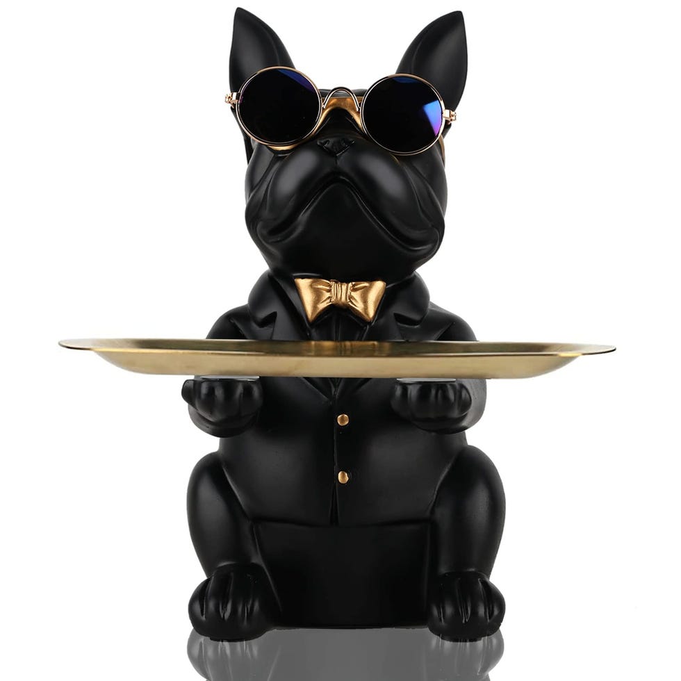 Resin Bulldog Tray Statue Tray 