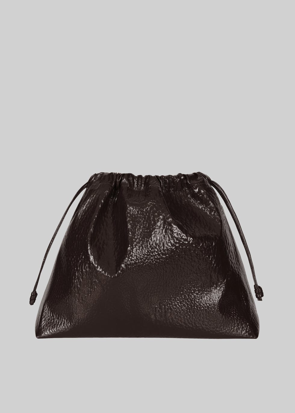 Morgan crackled faux leather large pouch 